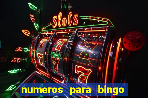 numeros para bingo de 1 a 90